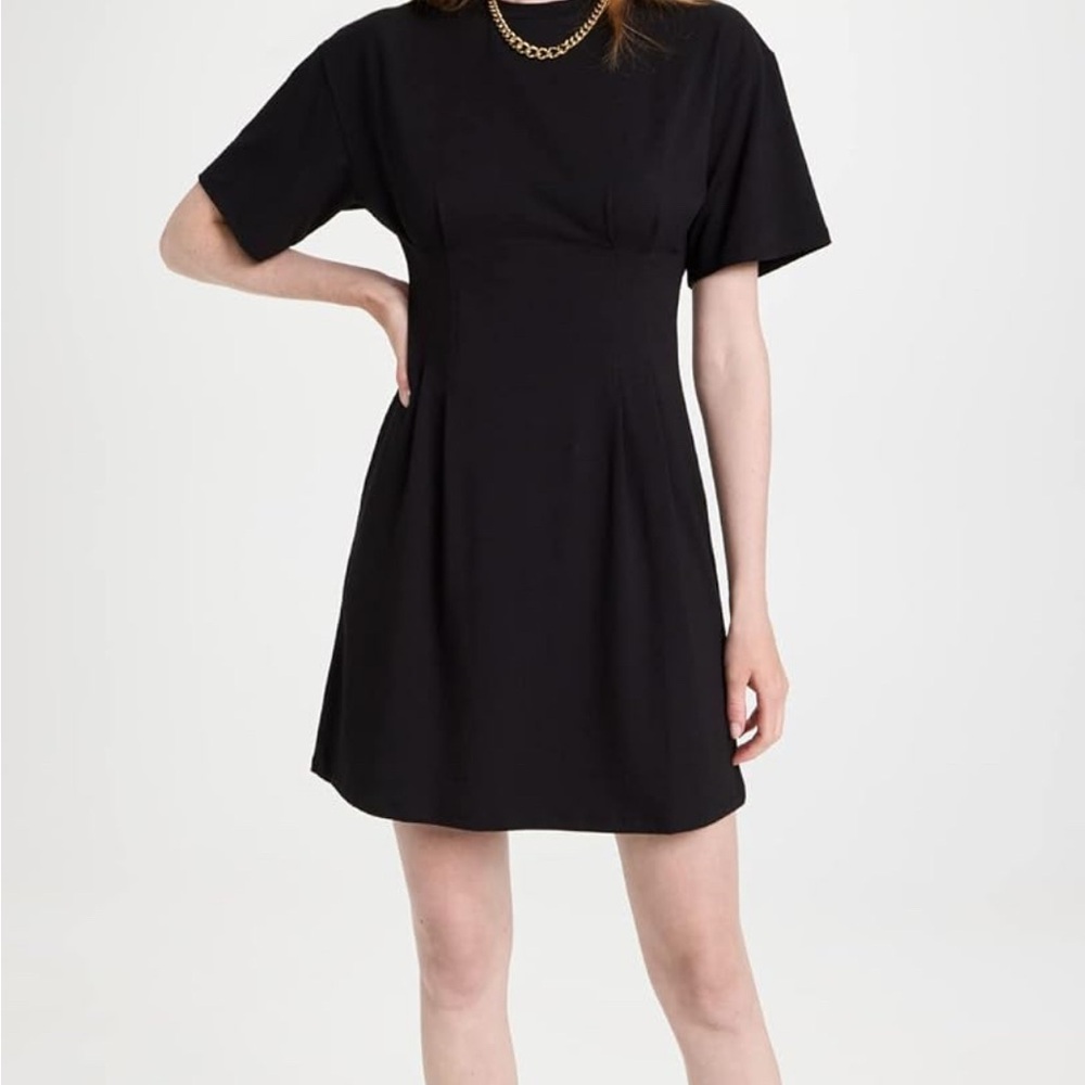 Theory Cinched Pleated Tshirt Dress